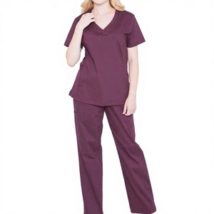 Unisex Matte Medical Uniform Premium Woven Jersey <b>Scrub</b> <b>Sets</b> for Nurses and Muslim Hospitals Runners - Product Image 3