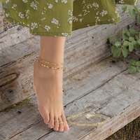 13 Pièces de Bijoux de Cheville pour Femme en Laiton, Argent et Or, avec Anneaux d'Orteil et Chaînes Superposées, Réglables à Extrémité Ouverte, pour la Plage et l'Été