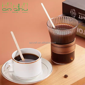 Atacado Personalizado Eco-Friendly Bambu De Madeira Agitador De Café Papel Clássico Envolvido Vara Descartável Amostra Grátis Disponível - Product Image 5