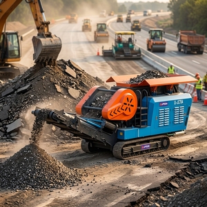 Concasseur à mâchoires mobile sur chenilles U-JC704 <span class=keywords><strong>de</strong></span> U-PSEN |   Concasseur <span class=keywords><strong>de</strong></span> pierres et <span class=keywords><strong>de</strong></span> béton neuf, 30-50 T/h, moteur AC, commande PLC - Product Image 4