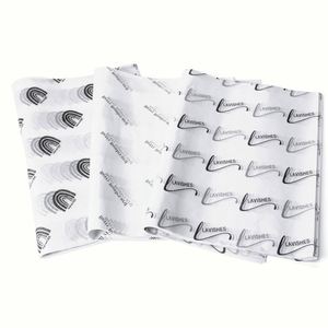 Papel de Envolver de Lujo Negro de 17 g/m² con Estampado de Lámina Dorada, Personalizado para Ropa, Biodegradable - Product Image 3