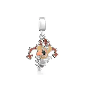 Pendentif breloque ours miel en alliage de zircon plaqué argent, motif crâne monstre de dessin animé, tendance, pour femme, cadeau, DIY - Product Image 6