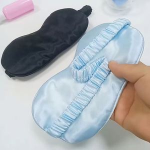 Custom Logo Silk <b>Sleep</b> Contoured Soft Breathable Perfect Blocks Light Eye <b>Mask</b> With Adjustable Strap - Product Image 3