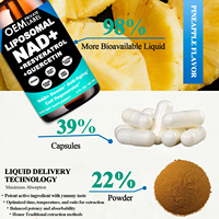 Complément alimentaire à base de resvératrol à haute puissance, gouttes liquides NAD Plus, marque privée, échantillon gratuit offert