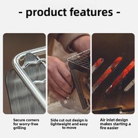 Barbecue portable Sunsbuild en acier inoxydable, mini fourneau de cuisson léger, pliable, à bois, pour le camping en solo, la cuisson