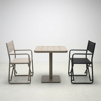 Chaise de balcon pliante en alliage d'aluminium pour l'extérieur avec accoudoirs, chaise de directeur portable de loisirs avec dossier Tesla (chaise Missile)