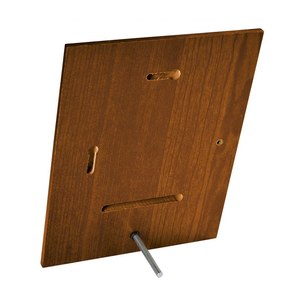 Targa da parete in legno marrone chiaro 180X230X15 mm per esposizione interna - Product Image 3