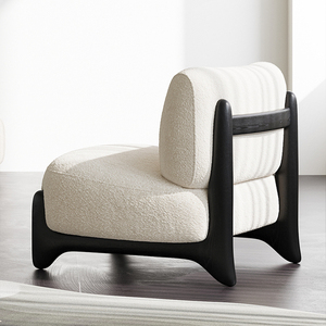 Sillón Reclinable Moderno con Armazón de Madera Maciza y Tapicería para el Hogar, Hotel, Apartamento, Salas de Estar - Product Image 3