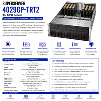 Serveur GPU Supermicro SYS-4029GP-TRT2 4U, double processeur Xeon Scalable, 8 GPU, DDR4, NVMe, SAS, SATA, 10GbE, serveur d'apprentissage profond AI HPC