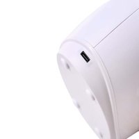 Cermin Rias Bulat Isi Ulang yang Dapat Dipakai Sendiri dengan Lampu LED Sensor Sentuh Rotasi 360 Derajat Desain Cermin Dua Sisi
