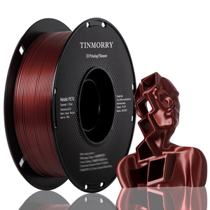 ไส้พิมพ์สามมิติ TINMORRY RoHS 1.75 มม./2.85 มม. PETG PLUS สำหรับเครื่องพิมพ์ FDM 3 มิติ น้ำหนัก 1 กก./3 กก./5 กก./10 กก. ผลิตโดยโรงงาน รับผลิตแบบ OEM/ODM สีแดงเข้มเมทัลลิก - Product Image 1