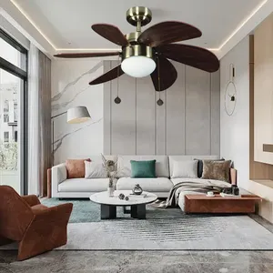 Produttori moderni lampadario sottile pale in legno ventilatore da soffitto a Led ventilatore da soffitto lussuoso ventilatore con luci