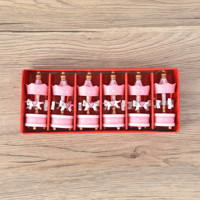Mini carrousel en bois, ornement suspendu, peint à la main, décoration de sapin de Noël, cheval de carrousel vintage pour cadeau de fête, OEM