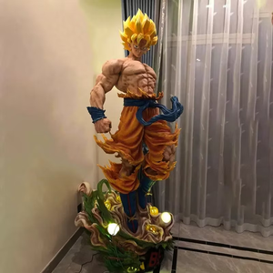 Figura de resina de tamaño real de <span class=keywords><strong>Super</strong></span> Saiyan Goku, estatua coleccionable de anime de dragón, base de Dragon Ball, escultura de gran tamaño para venta al por mayor. - Product Image 6
