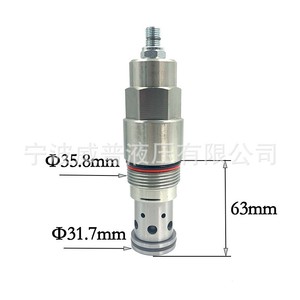 Vanne de décharge à action directe de type SUN, filetage 1/2 pouce, contrôle de pression 315 bars, vanne à cartouche hydraulique série RD - Product Image 2