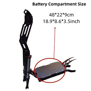 Cuerpo de scooter eléctrico de 11 pulgadas (150 mm) de tamaño abierto, material de aleación de aluminio, doble amortiguador, pieza de repuesto DIY. - Product Image 4