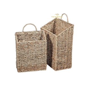 Cesta de Pared de Mimbre Tejida a Mano, Estilo Vintage, Multifuncional, Decoración para Cocina y Jardín, Gran Venta, Vietchoice - Product Image 1