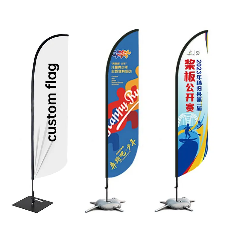 Bandiere pubblicitarie personalizzate con Design personalizzato con bandiera senza vento stampate personalizzate bandiere con Logo stampate