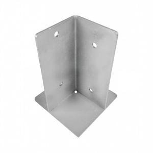 Support de <span class=keywords><strong>poteau</strong></span> en L galvanisé à encastrer, <span class=keywords><strong>fixation</strong></span> à angle droit pour <span class=keywords><strong>poteau</strong></span> en <span class=keywords><strong>bois</strong></span>, support de colonne pour construction, OEM personnalisé, plié - Product Image 1