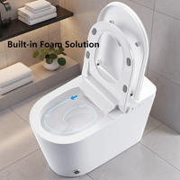 WC intelligent de luxe à prix abordable avec télécommande, siège chauffant, capteur de pied, chasse d'eau, commande vocale et fonction lavage féminin