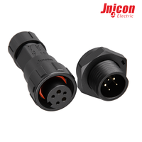Connecteur étanche M16 2+3 broches mâle-femelle fileté 8A 125V, fiche circulaire installable sur site pour extérieur