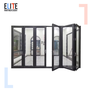 Portes en aluminium résistantes aux ouragans pour villas insulaires, portes pliantes à double vitrage, portes accordéon pour maisons - Product Image 2