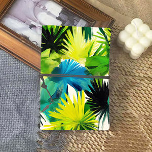 Pages remplaçables de cahier vintage A6 faites à la main, excellent cadeau pour les professionnels d'entreprise avec des feuilles de palmier dans divers <span class=keywords><strong>col</strong></span> - Product Image 1