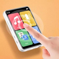 Mini lecteur MP3 portable Bluetooth avec écran tactile, haut-parleur intégré, radio FM, enregistrement, e-book pour étudiants