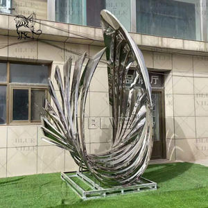 BLVE Décoration Carrée Extérieure Moderne Pop Métal Art <span class=keywords><strong>Miroir</strong></span> En Acier Inoxydable Poli <span class=keywords><strong>Monde</strong></span> Globe Sculpture - Product Image 6