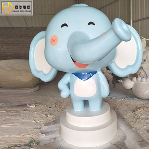 Jiahua Cartoon <b>Elephant</b> Sculpture Fiberglass Outdoor Floor Mount Figure <b>Decoration</b> - Product Image 3