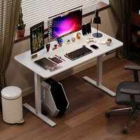 Bureau de travail électrique réglable en hauteur Wquantum, moderne et luxueux, pour bureau commercial, avec moteur unique, noir