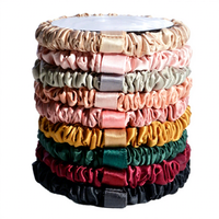 Élastiques à cheveux en soie 100% soie de mûrier multicolores, 22 Momme Grade 6A, faits à la main, écologiques, personnalisables, marque privée