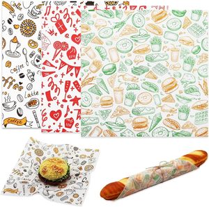Feuilles de papier alimentaire 12x12 pouces, papier ciré résistant à la graisse <span class=keywords><strong>pour</strong></span> emballage de sandwichs, doublures <span class=keywords><strong>pour</strong></span> paniers alimentaires haut de gamme - Product Image 1