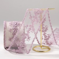 Nouvelle Arrivée Ruban en Dentelle Florale de Luxe 5cm pour Décoration de Pot à Bougie et Bouteille de Parfum Mariage Anniversaire 10 Yards/rouleau