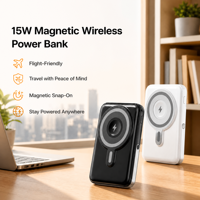 Premium 10000mAh Magnetische Kabellose Powerbank 22,5W Schnellladung mit Digital-LED & Individueller Verpackung für Marken OEM/ODM Großhandel