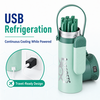 Étui rigide isotherme pour insuline, refroidisseur portable pour médicaments diabétiques, 2-8 ° Réfrigérateur à insuline C, capacité de stockage de 10 stylos, grande capacité