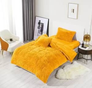 Juego <span class=keywords><strong>de</strong></span> Ropa <span class=keywords><strong>de</strong></span> Cama <span class=keywords><strong>de</strong></span> Terciopelo Coral LILIANNA para Invierno, Sábanas Gruesas y Cálidas <span class=keywords><strong>de</strong></span> Color Sólido, Tamaño Queen/King - Product Image 1