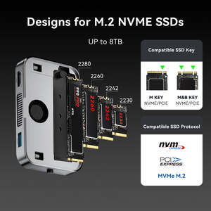 Carcasa Magnética para SSD, Hub USB C 6 en 1, Estación <span class=keywords><strong>de</strong></span> Acoplamiento para iPhone 16 Max, Accesorio <span class=keywords><strong>con</strong></span> Almacenamiento <span class=keywords><strong>de</strong></span> Video ProRes, Adaptador NVMe <span class=keywords><strong>de</strong></span> 10 Gbps - Product Image 6