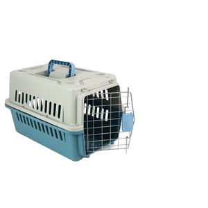 Jaula de Transporte para Mascotas Azul, 48x32x30cm, Clásica, para Animales Pequeños, Plástico Sostenible - Product Image 1