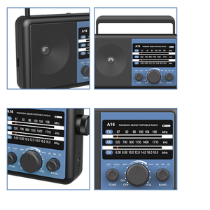 Radio portable haute sensibilité, toutes bandes FM AM SW, avec grand bouton, alimentation secteur et batterie, haut-parleur intégré, pour la maison, l'extérieur et les personnes âgées - Product Image 4