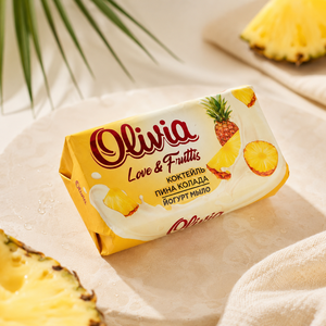Love & Fruttis Pineapple Moisturizing Fruit Scented Bar <b>Soap</b> with Glycerin for Daily Use 140 g Olivia - Product Image 2