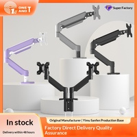 Support d'écran d'ordinateur en acier laminé à froid Yi Mu San Fen Di, vente directe, bras unique mécanique pivotant ergonomique, inclinaison à 90°