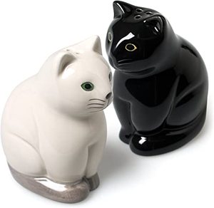 Set <span class=keywords><strong>Sale</strong></span> e Pepe in Ceramica a Forma di Gatto Nero, Accessorio da Cucina Originale, Regalo a Tema Felino - Product Image 5