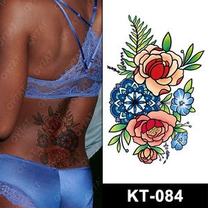 Tatouage temporaire floral sexy pour femmes et filles, personnalisé et en gros, imperméable, de haute qualité, sans danger pour la peau, pour le bras, l'épaule, le dos, le <span class=keywords><strong>pied</strong></span>, la jambe - Product Image 3