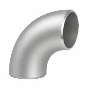 ข้อต่อเหล็กกล้าไร้สนิม 304 แบบเชื่อมชน (Butt Weld) ตามมาตรฐาน ASME B16.9 ความดันสูง SCH40 ข้องอ 90 องศา รัศมียาว สำหรับท่อส่งน้ำมันและก๊าซ จากโรงงานโดยตรง - Product Image 1