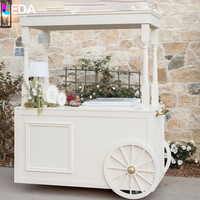 LEDA Chariot de présentation moderne pour gâteaux, fleurs et bonbons, idéal pour la décoration d'événements, avec roues - Vente chaude