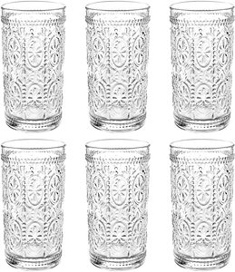 Ensemble de 6 <span class=keywords><strong>verres</strong></span> à <span class=keywords><strong>eau</strong></span> romantiques de <span class=keywords><strong>12</strong></span> oz, <span class=keywords><strong>verres</strong></span> vintage de qualité supérieure pour la bière, les boissons, les rafraîchissements, gobelets à boire de haute qualité - Product Image 2