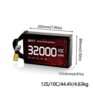 מפעל למכור ישירות 310wh/kg 6s12s14s18s24s 32ah סוללת ליתיום יון חבילת סוללות מזל ט "ט סוללה חצי מוצק - Product Image 4