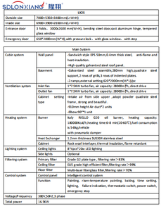 Cabine de peinture diesel certifiée CE avec éclairage <span class=keywords><strong>LED</strong></span> et filtres environnementaux à 3 étapes pour ateliers de carrosserie automobile - Product Image 6