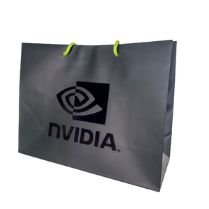 Bolsa de papel para regalo de cumpleaños, logotipo personalizado, color negro mate, ecológico, <span class=keywords><strong>2022</strong></span> - Product Image 1